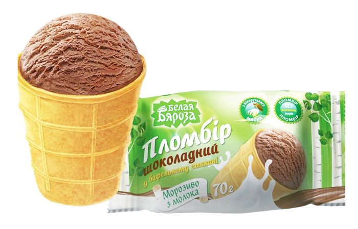detail Zmrzlina s kakaom 70g Biela bereza