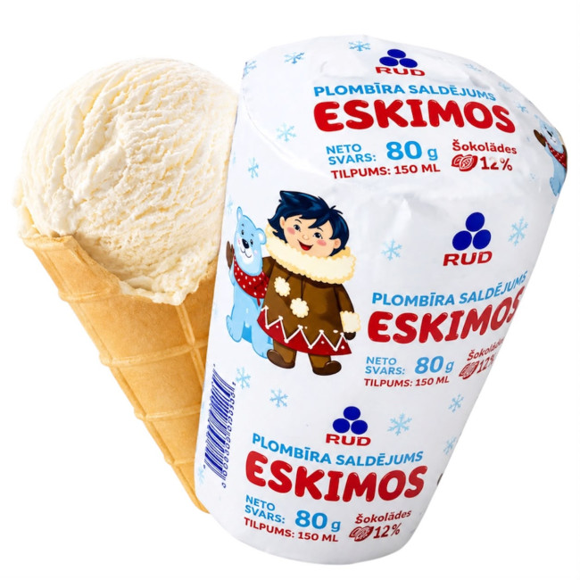 detail Zmrzlina Plombir ESKIMOS 65g RUD