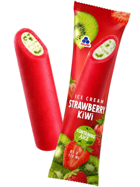 detail Zmrzlina Jahoda-Kiwi s náplňou 85g RUD
