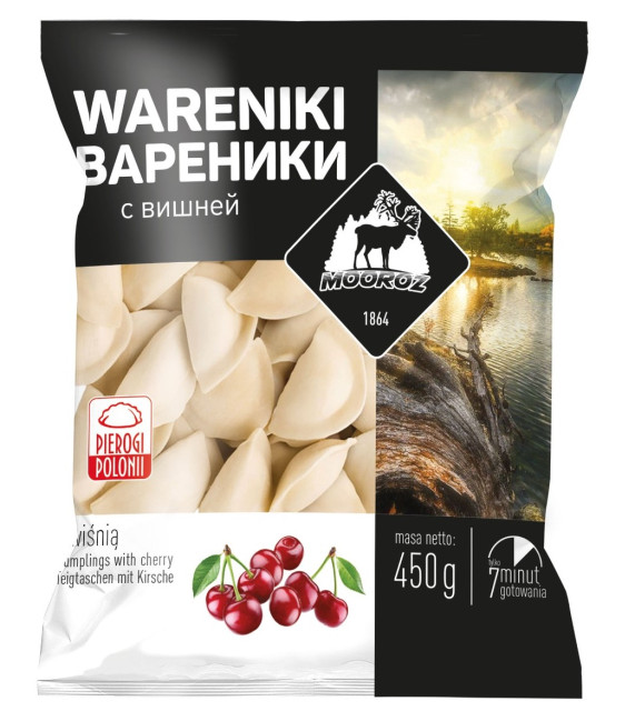 detail Vareniky s čerešňami 450 g Mooroz