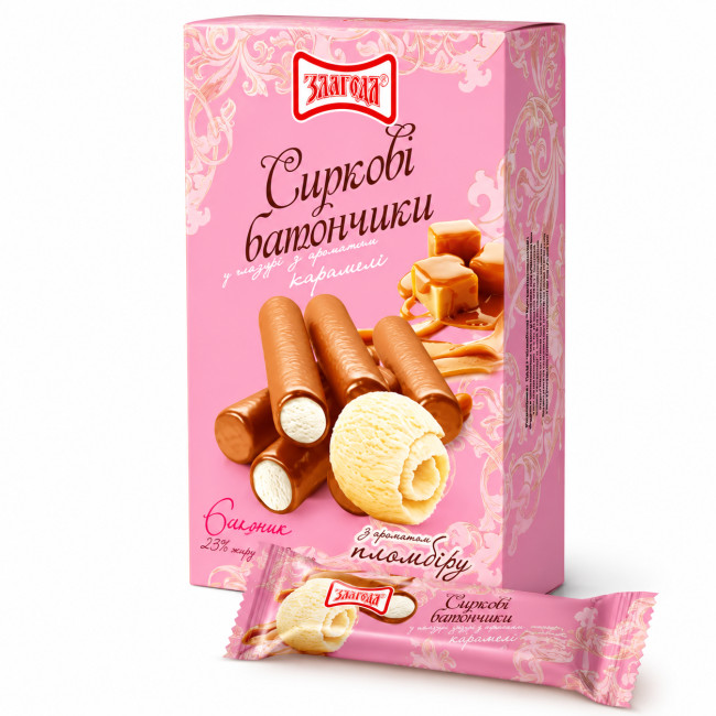 detail Tvarohové tyčinky s príchuťou zmrzliny v karamelovej poleve 120g Zlagoda
