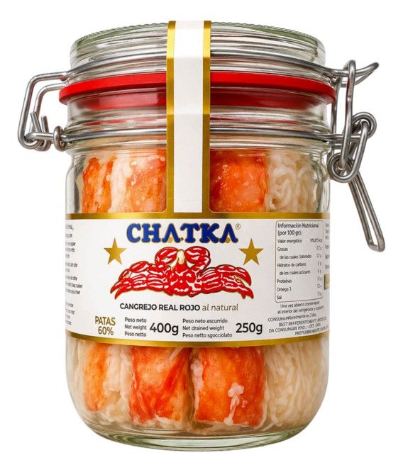 detail Mäso kamčatského kraba 60% mäso 250 g Chatka