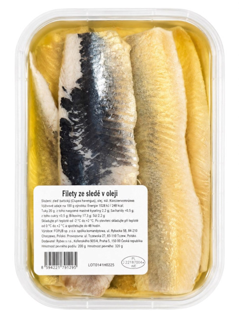 detail Filety zo sleďa v oleji 500g Fishfood