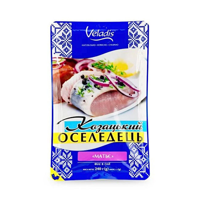 detail Filety sleďa v oleji Matjes 240g Veladis
