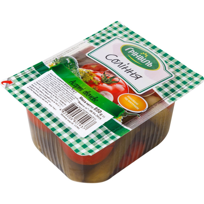 detail Nakladané rajčiny a uhorky 500g Grinvil