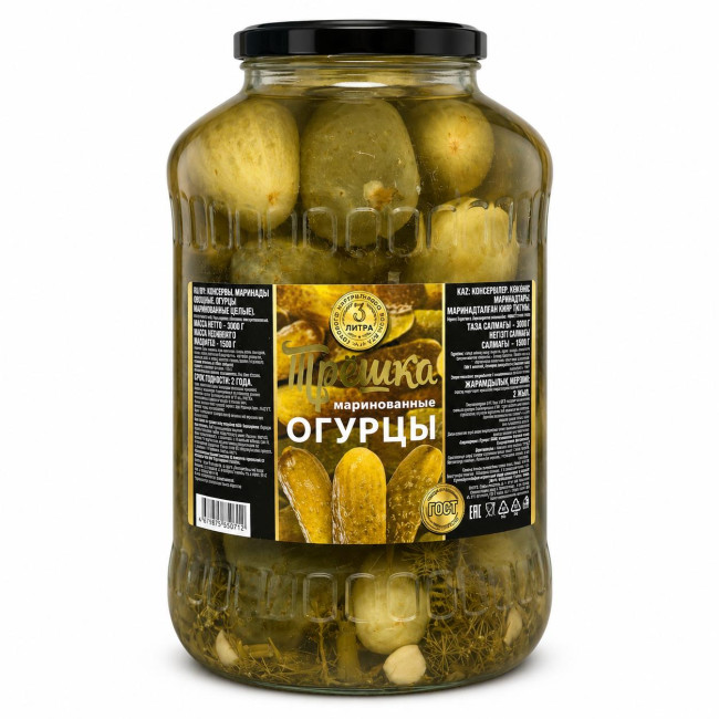 detail Nakladané uhorky 3000 g (čistá hmotnosť 1500 g) Třeška
