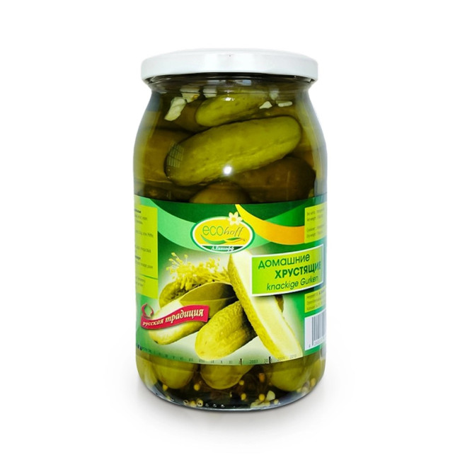 detail Domáce chrumkavé nakladané uhorky 890 g (čistá hmotnosť: 420 g) Ekohoff