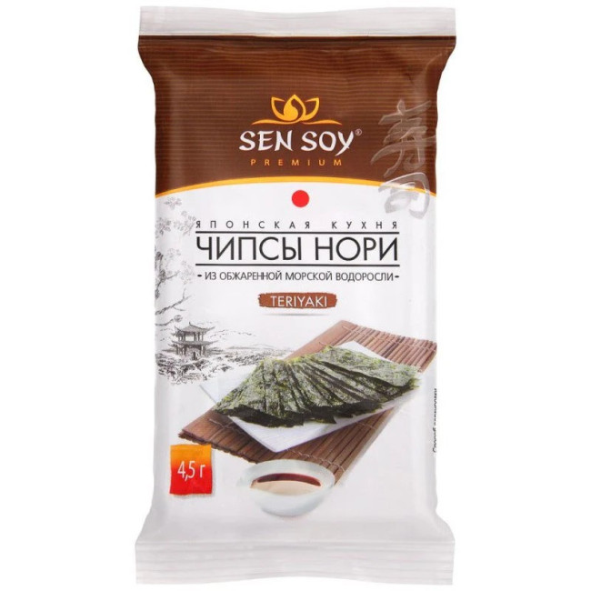detail Nori chipsy s príchuťou teriyaki 4,5 g SenSoy