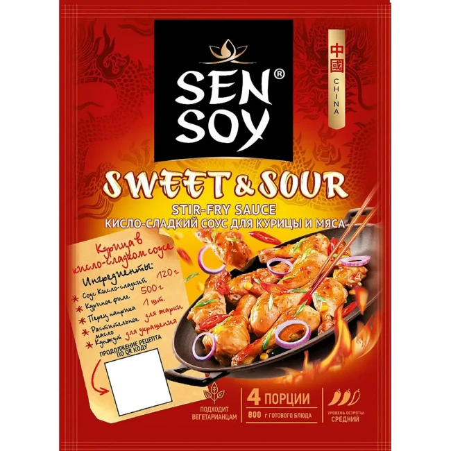 detail Sladkokyslá omáčka na kurča a mäso 120 g Sen Soy