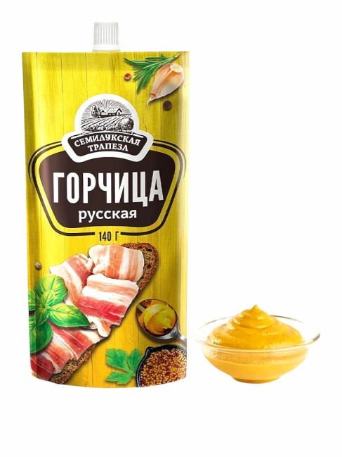 detail Horčica Ruská 140 g Semilukská Trapeza