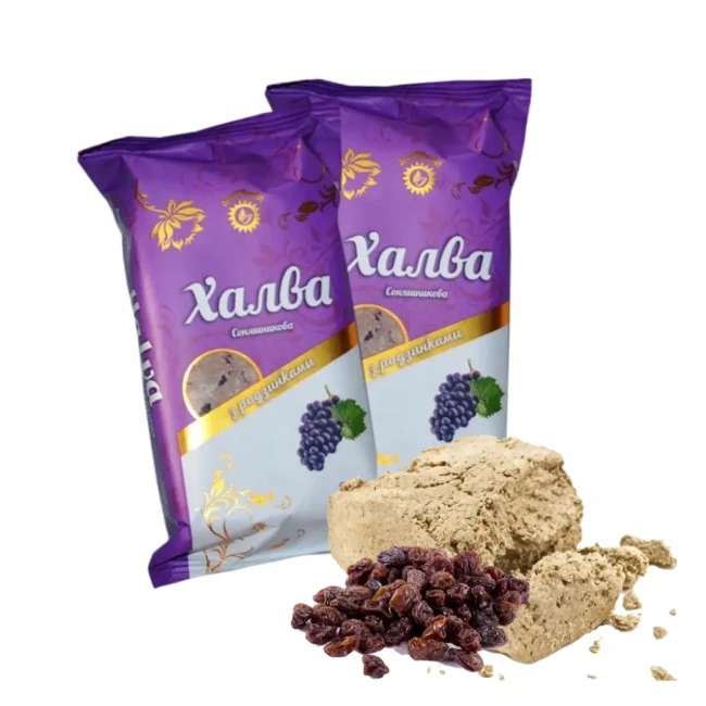 detail Slnečnicová chalva s hrozienkami 200 g Seed Wealth