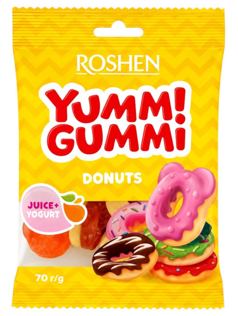 detail Želé s ovocnými přichutěmi a jogurtem 70g Roshen