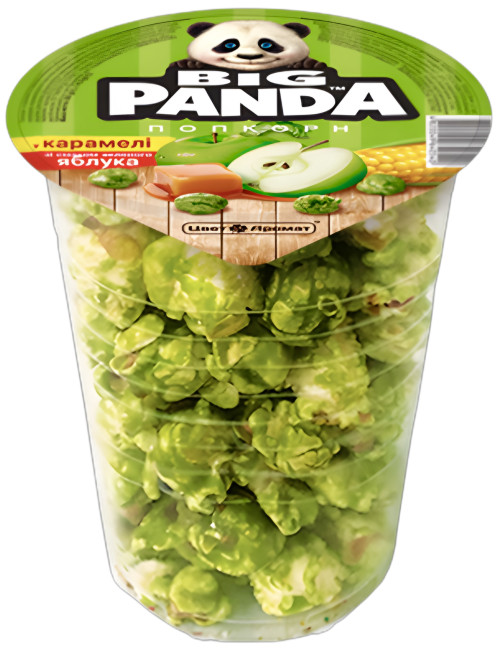 detail Popcorn s príchuťou jablka 60g Big Panda