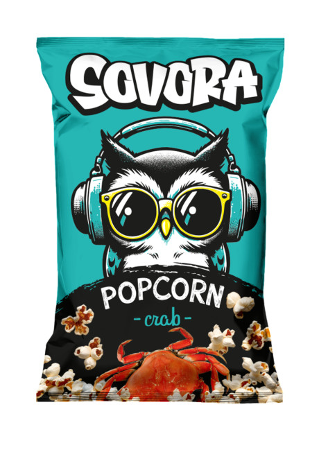 detail Popcorn do mikrovlnnej rúry s príchuťou kraba 100 g Sovora