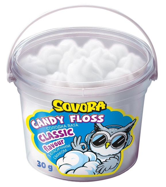 detail Cukrová vata klasická biela 30 g SOVORA
