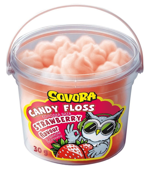 detail Cukrová vata s jahodovou príchuťou 30 g SOVORA