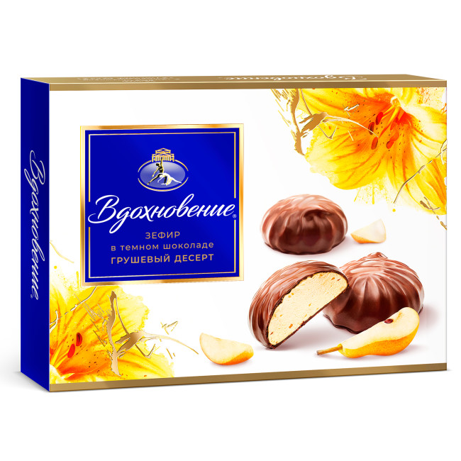 detail Zefír v horkej čokoláde Hruškový dezert 200 g Vdohnovenie