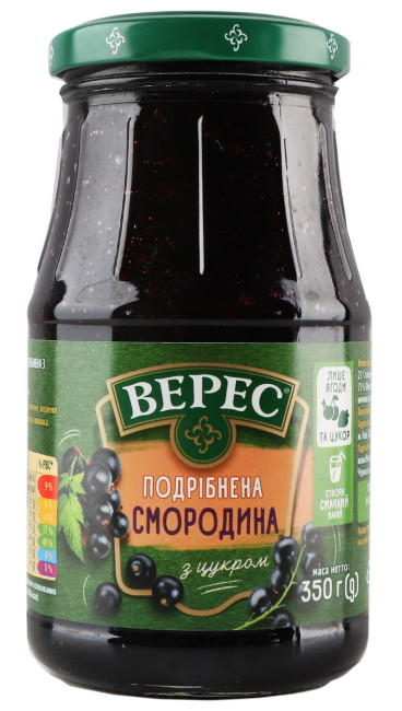 detail Zavarenina z čiernych ríbezlí 350g Veres