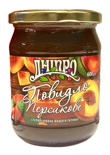 detail Broskyňový lekvár 600g Dnipro