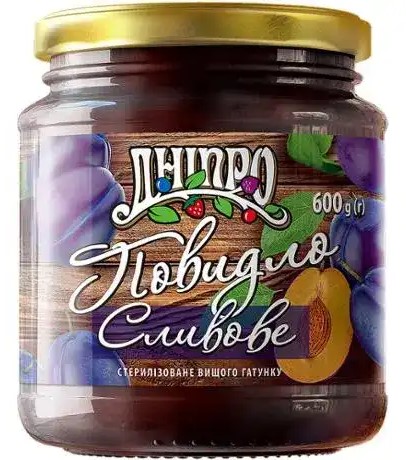 detail Slivkový lekvár 600g Dnipro
