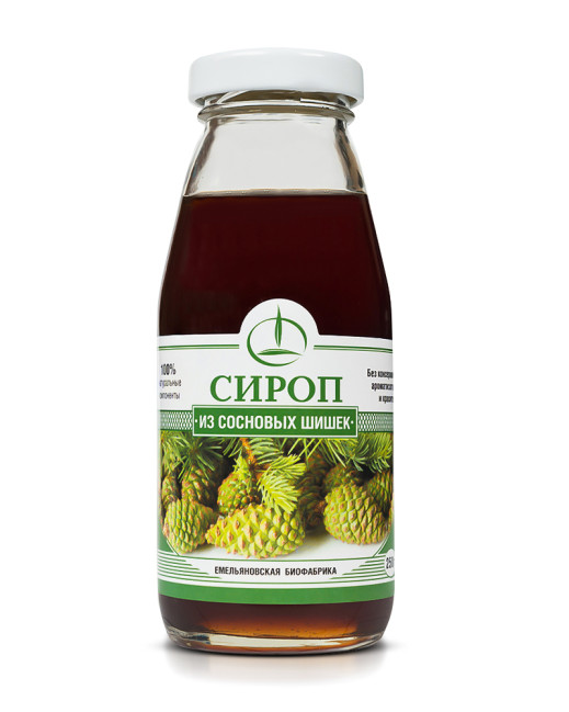 detail Sirup z borovicových šišiek 250 g Jemeljanovská biofabrika