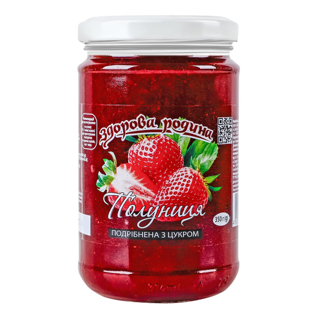 detail Drvené jahody s cukrom 350g Zdorova rodyna