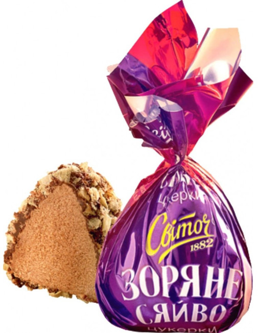 detail Zorjaně sjaivo čokoládové bonbóny Svitoč