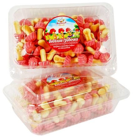 detail Sušienky huby s príchuťou jahôd 250g