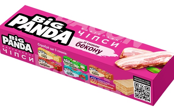detail Čipsy so šmakom slaniny 50g Big Panda