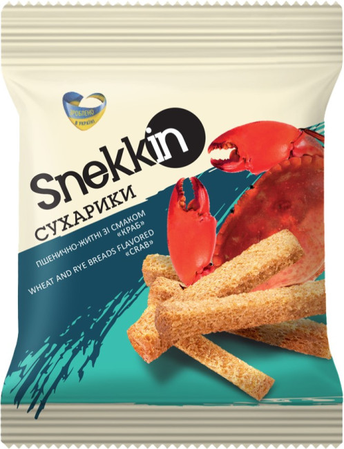detail Suchariky s príchuťou kraba 70g Snekkin