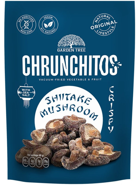 detail Chrumkavé shiitake hubové chipsy 60g Garden Tree
