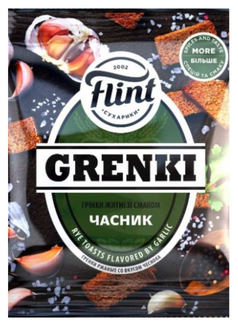 detail Grenky s príchuťou cesnaku 70g Flint