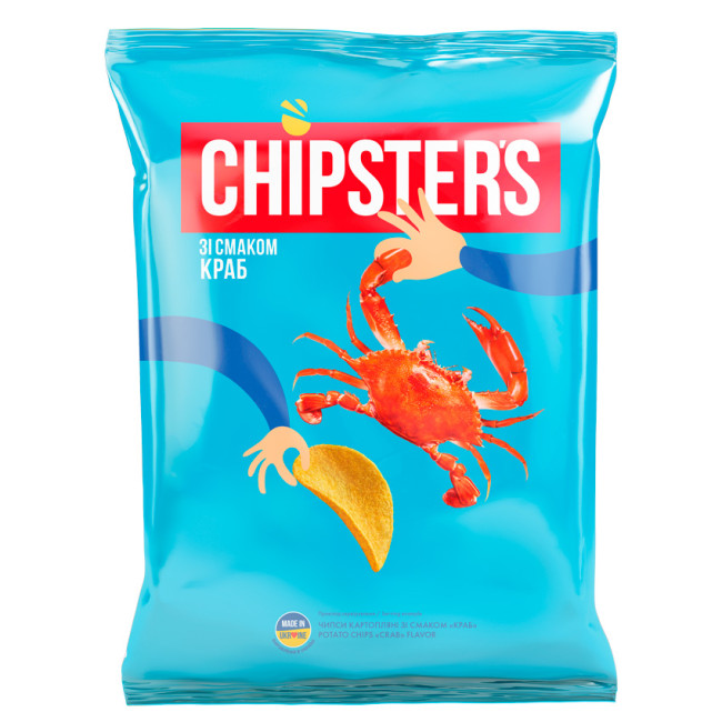 detail Čipsy s príchuťou kraba 120g Chipsters