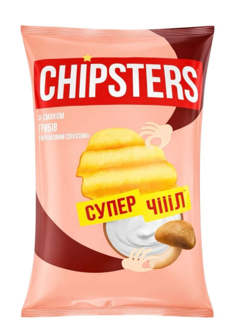 detail Zemiakové čipsy s príchuťou húb so smotanou 100g Chipsters