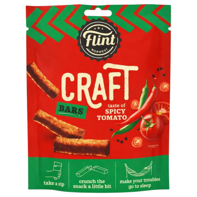 detail Krutony s příchutí pikantních rajčat 80g Flint Craft Grenki