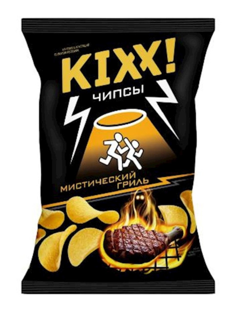 detail Zemiakové chipsy s príchuťou grilu 50 g Kixx