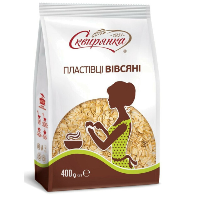detail Ovsené vločky 400 g Skviryanka