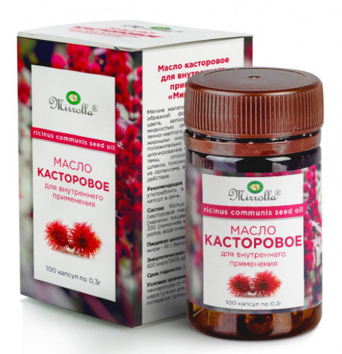 detail Kastorový olej kapsule 30 g Mirrolla