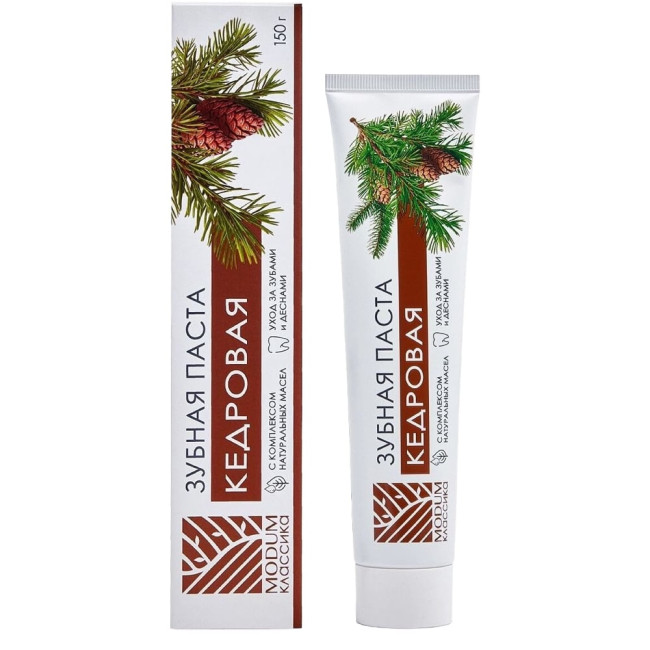 detail Zubná pasta Cédrová s mätovým olejom 150g Modum Klasika