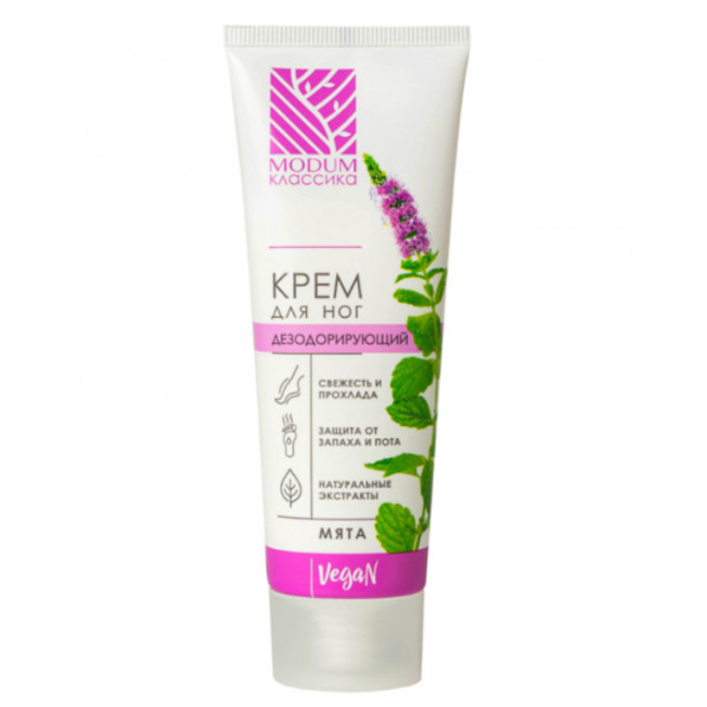 detail Dezodorujúci krém na nohy Mäta 75 g Modum