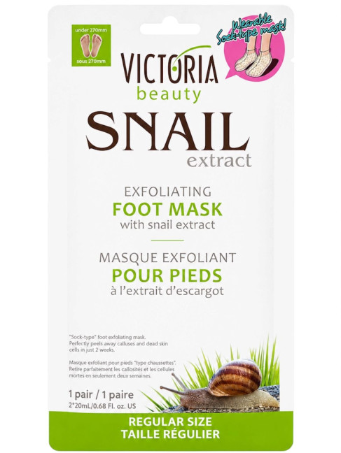 detail Maska na nohy s extraktem ze šneka 2*20ml Victoria Beauty