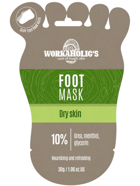 detail Maska-ponožka na nohy s 10% urea 30g Workaholics