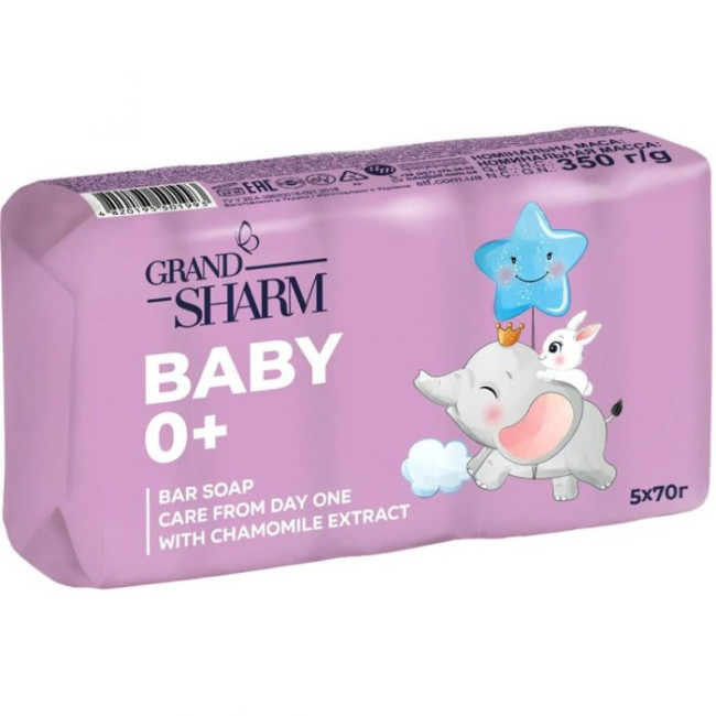 detail Detské mydlo Starostlivosť od prvých dní s harmančekom 5×70 g Grand Sharm