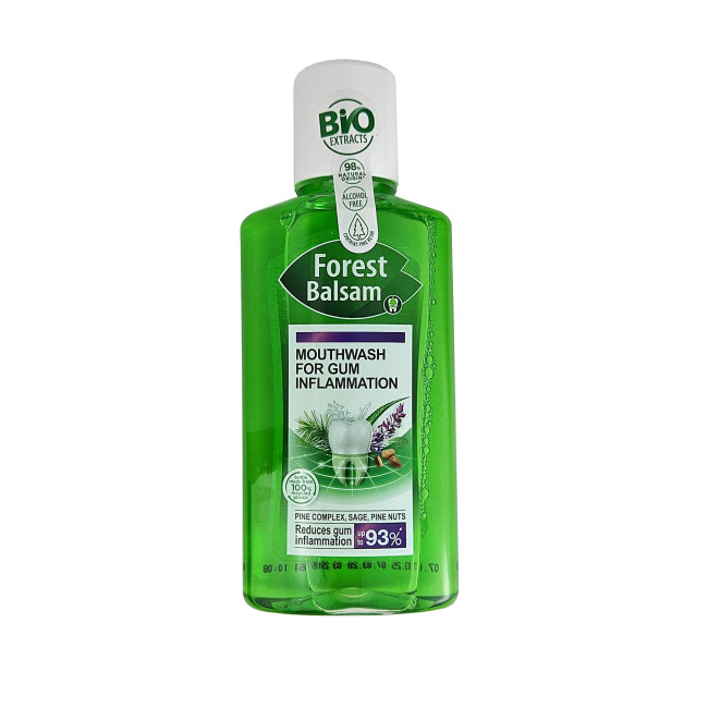 detail Ústna voda s cédrovým olejom a šalviou 250 ml Forest Balsam
