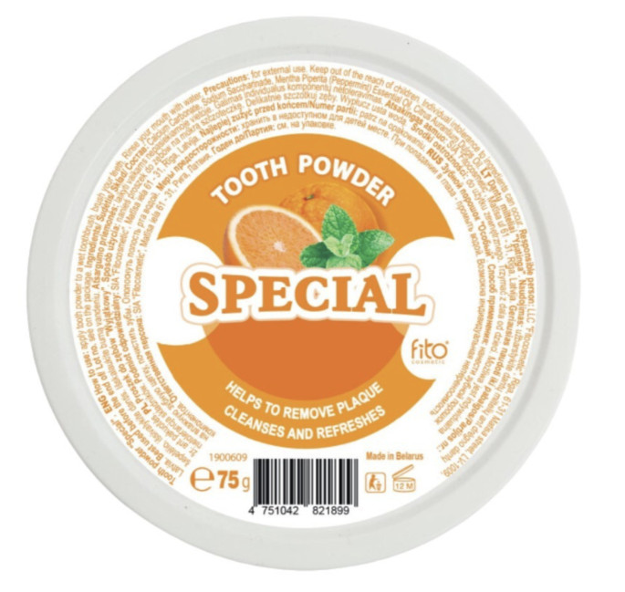 detail Zubný prášok „Špeciálny“ 75 g