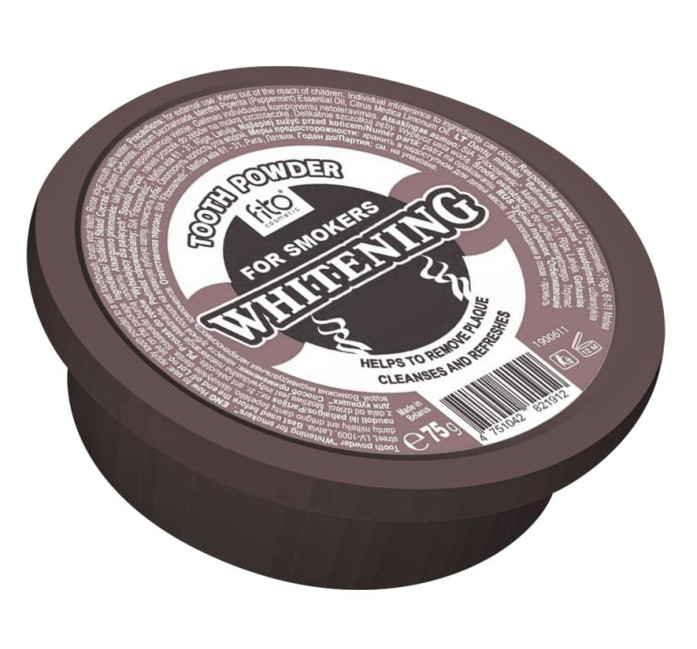 detail Prášek na čištění zubů bělící pro kuřáky Fito Cosmetic 75 g