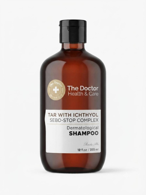 detail Dermatologický šampón s dechtom, ichtyolom a komplexom „SEBO-STOP“, 355 ml The Doctor