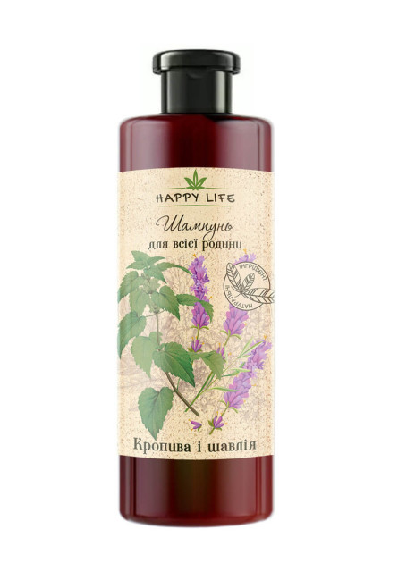 detail Rodinný šampón Žihľava a šalvia 1000 g Happy Life
