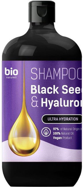 detail Šampón pre všetky typy vlasov Black Seed Oil + Hyaluronic 946ml Bio Naturell