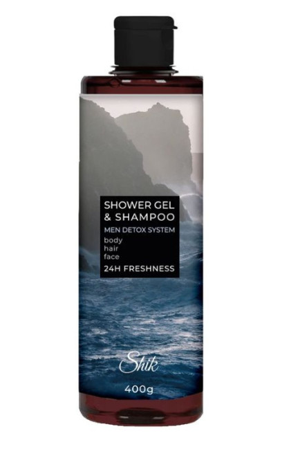 detail Sprchový gél–šampón Men Detox System 400 ml Shik
